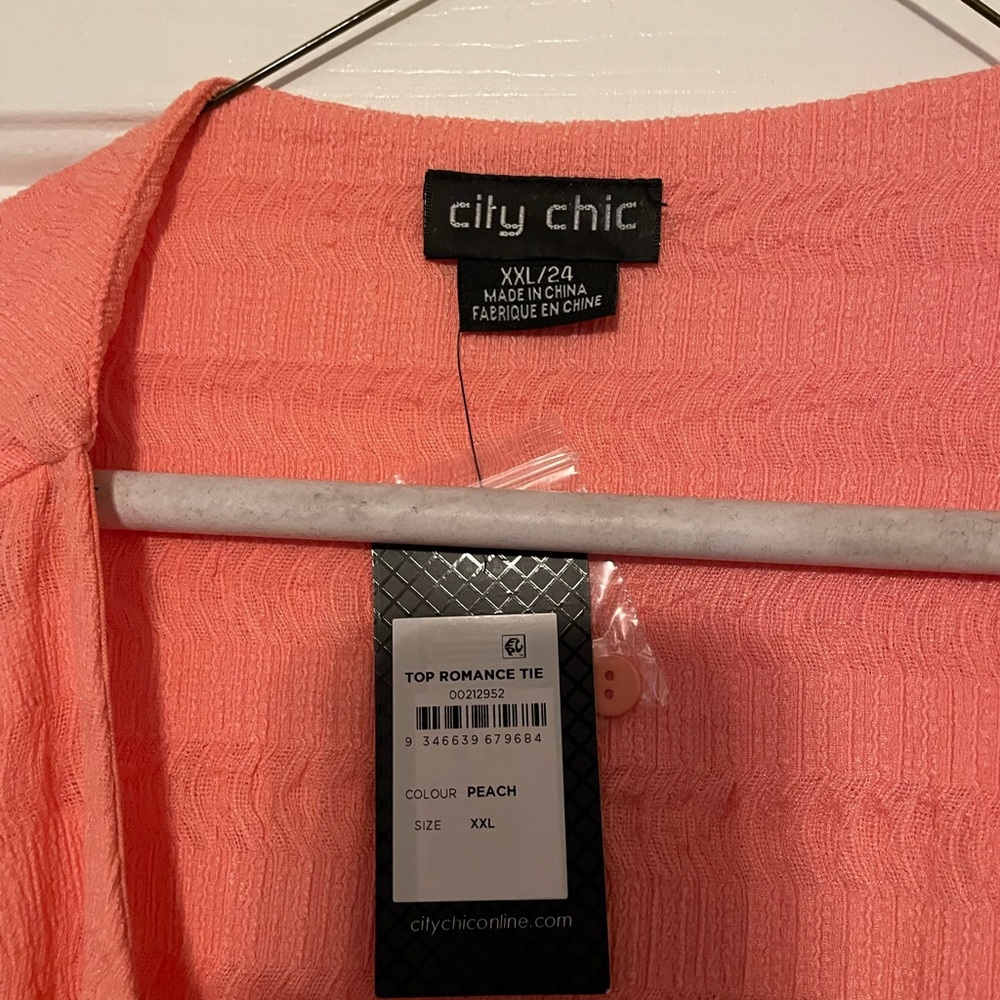 City Chic Romance Tie Top - Picture 2 of 3